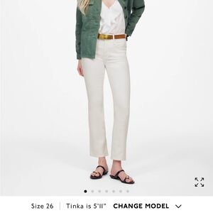 Madewell White kick out mid rise Jeans